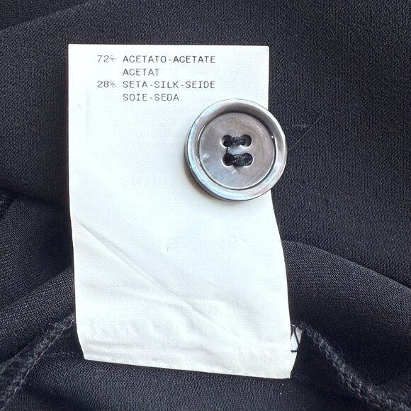 Armani Collezioni Womens Black Button-Down Blazer Jacket Sz10 Acetate/Silk Italy - Picture 7 of 10